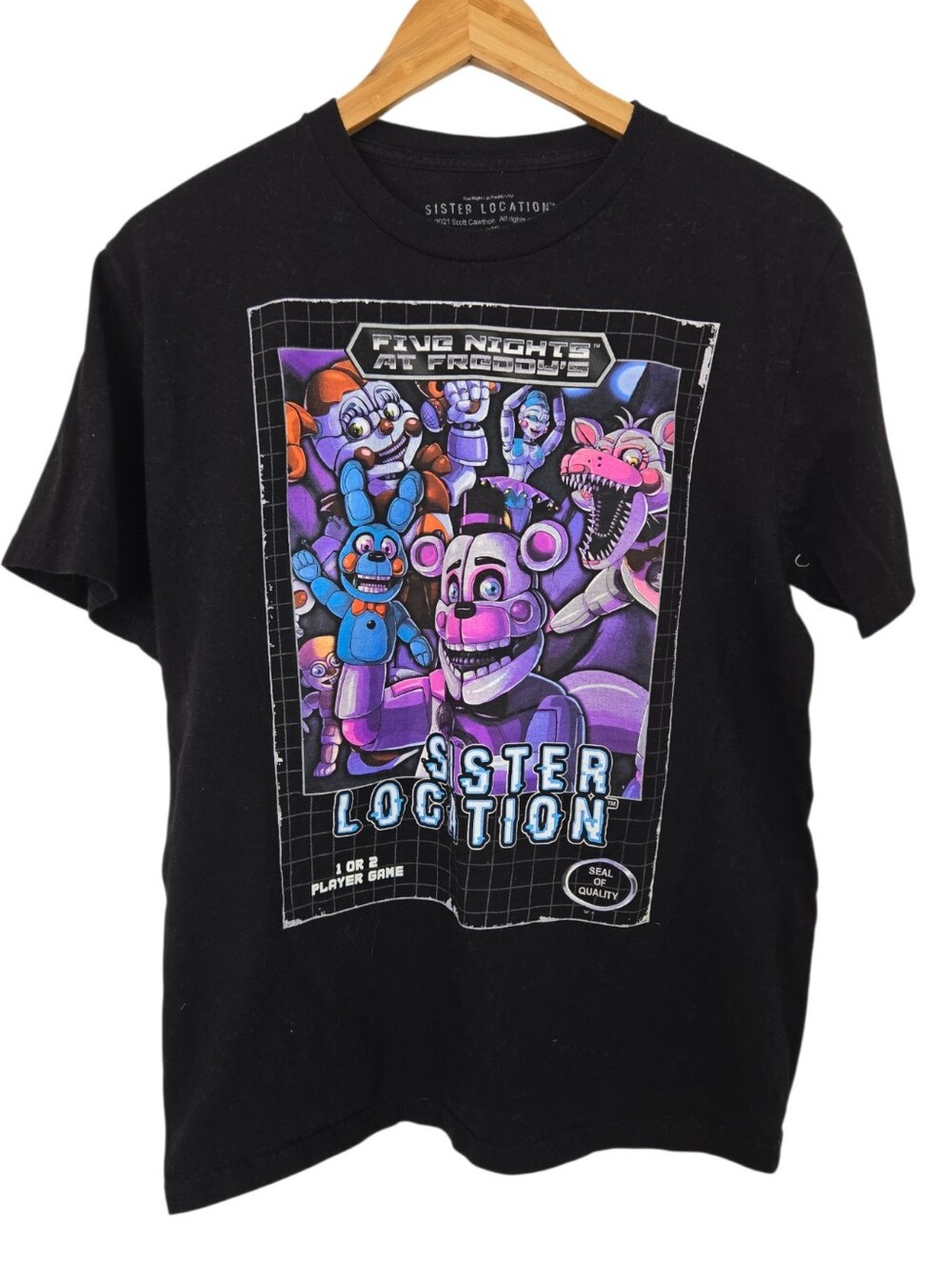 Five Nights at Freddy’s Sister Location Graphic Tee XL Black FNAF 2021